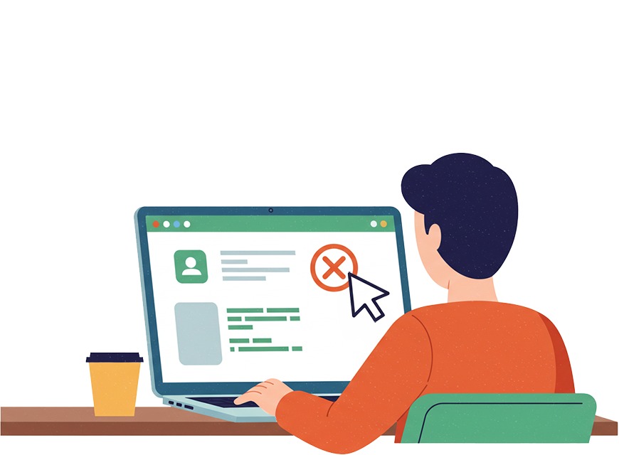 ユーザーが途中で離脱してしまう イメージ画像