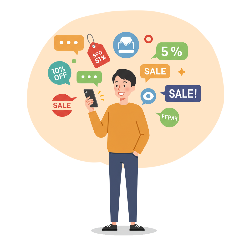 興味に合わせたキャンペーンの自動提示 イメージ画像